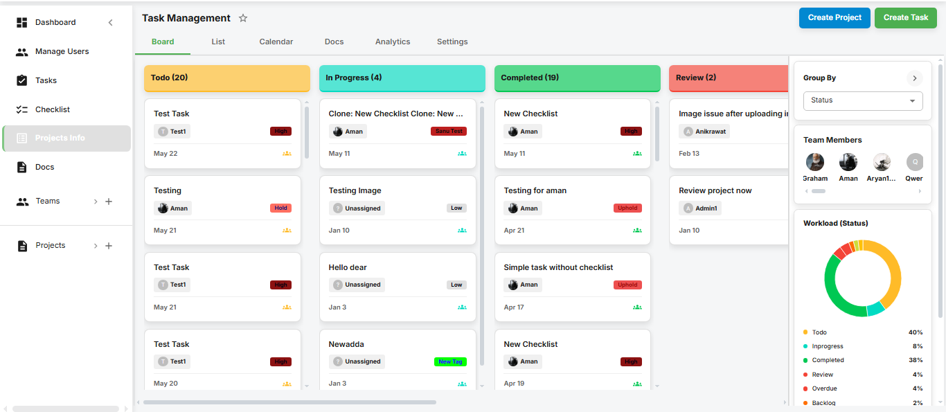 TaskManagement Dashboard